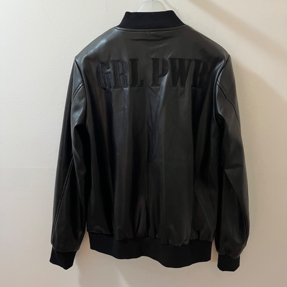 Hilary MacMillan M Vegan Bomber Black Jacket - Picture 4 of 9